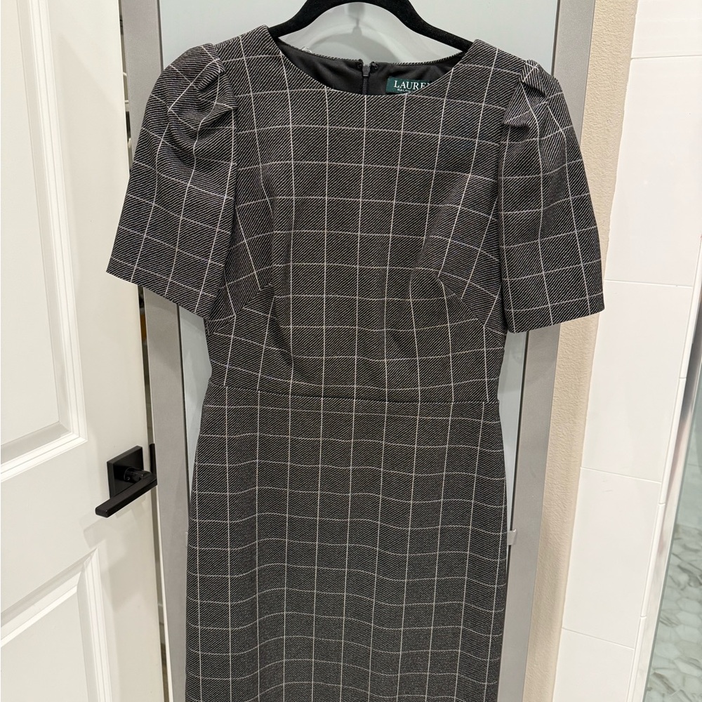Women's Black Checkered Dress
